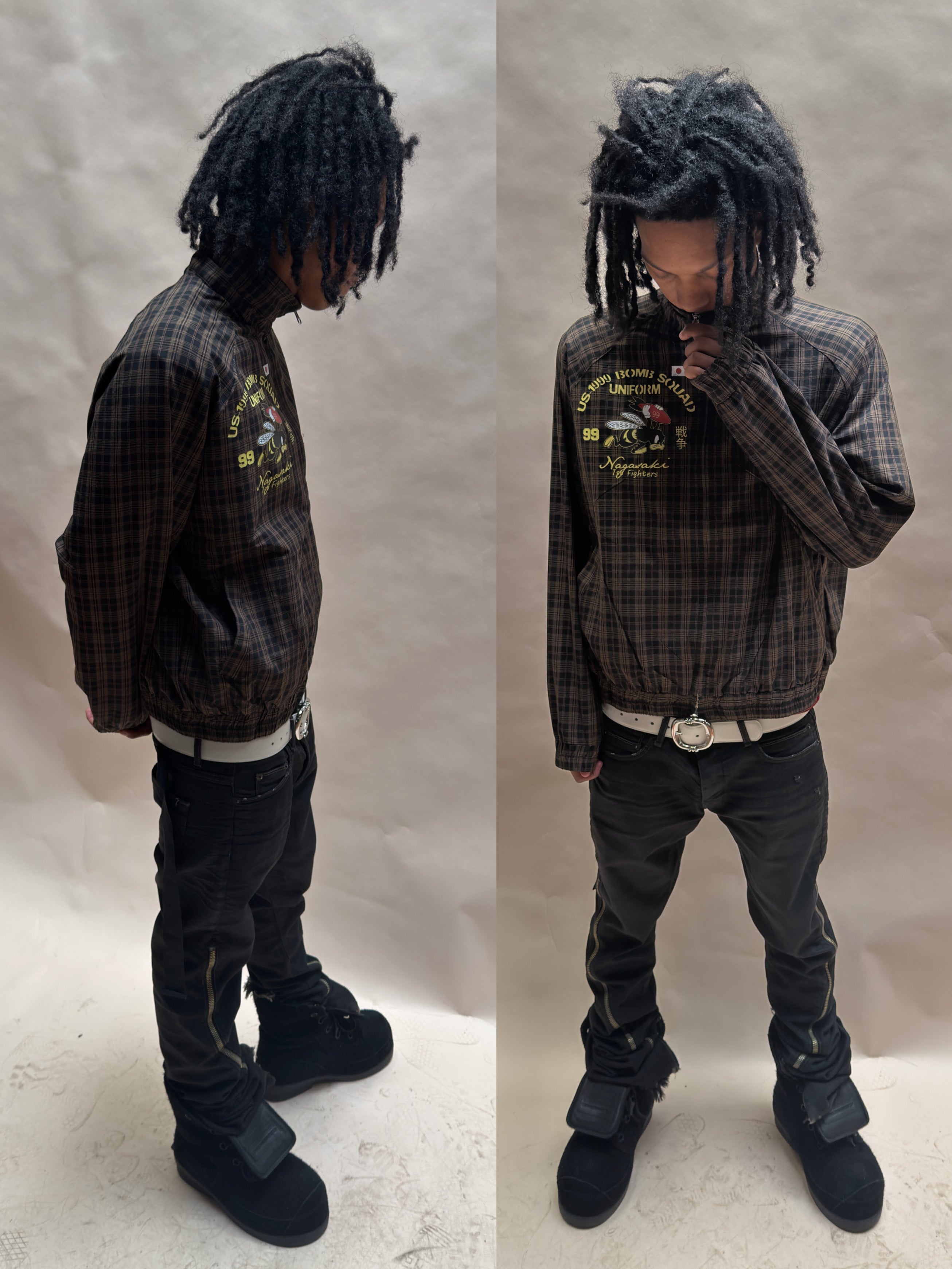 “WARBOY” Plaid Track Jacket
